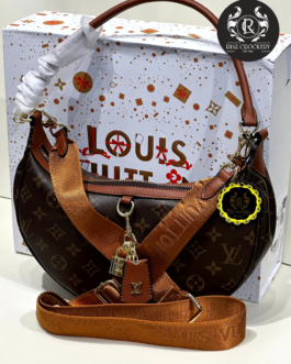 BROWN FLOWER CARRY PURSE LV